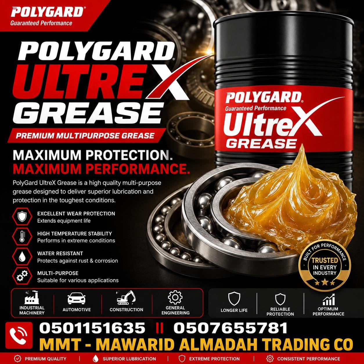 POLYGARD ULTREX multipurpose grease and industrial drum