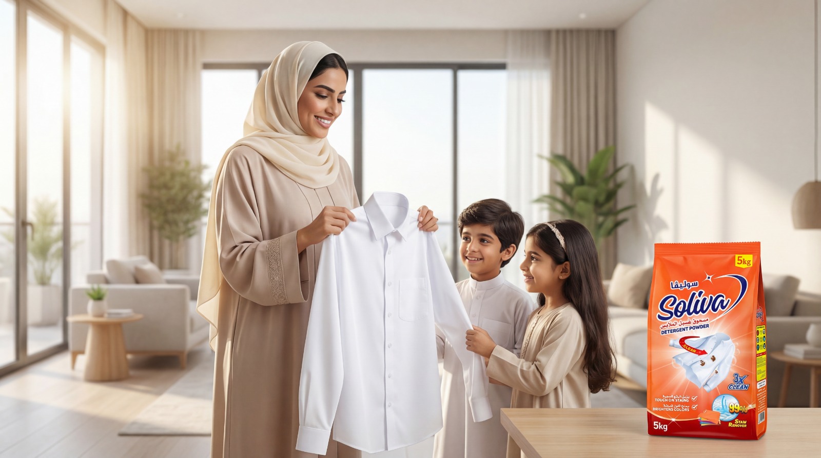 Soliva detergent banner